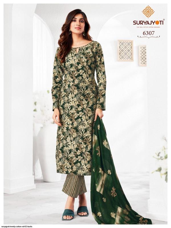 Suryajyoti Trendy Vol 63 Kurti Pant With Dupatta Collection